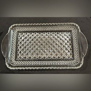 Anchor Hocking Wexford serving tray 9.75” Vintage